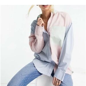 NWT - Abercrombie & Fitch Pastel Button-Up Shirt